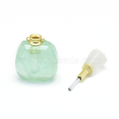 Pendentifs de bouteille de parfum ouvrable en chrysoprase naturelle(G-E556-01E)-3