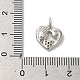 Valentine's Day Rack Plating Brass Clear Cubic Zirconia Pendants(KK-Z056-12P)-3