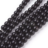 6mm Black Round Obsidian Beads(G-G099-6mm-24)