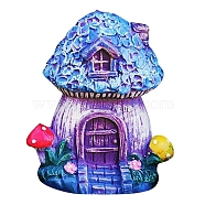 Fairy Gate Courtyard Miniature Ornaments, Micro Landscape Home Dollhouse Accessories, Pretending Prop Decorations, Forest House Door, Blue Violet, 10x100mm(PW-WG648F4-04)