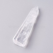 Natural Quartz Crystal Pointed Beads, No Hole/Undrilled, Bullet, 59~61x16~17mm(X-G-I220-10)