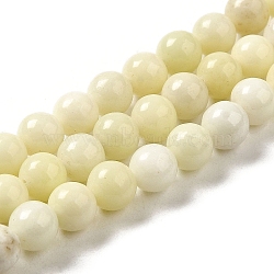 Natural Jade Beads Strands, Round, 6~6.5mm, Hole: 1mm, about 59pcs/strand, 14.96''(38cm)(G-H298-A04-02)