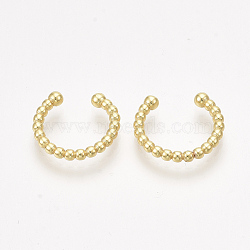 Brass Cuff Earrings, Golden, 11x2mm(EJEW-S201-185)