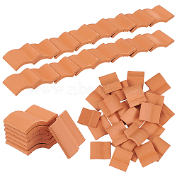 Polymer Clay Miniature Tiles, DIY Sand Table Decorations and Construction Toys, Rectangle, Saddle Brown, 19.5x17x4mm, 60pcs/set(AJEW-WH0258-032)