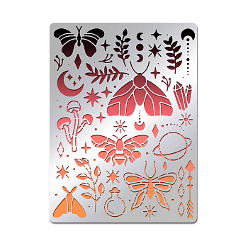 Custom Stainless Steel Cutting Dies Stencils, for DIY Scrapbooking/Photo Album, Decorative Embossing, Matte Stainless Steel Color, Butterfly Pattern, 19x14cm