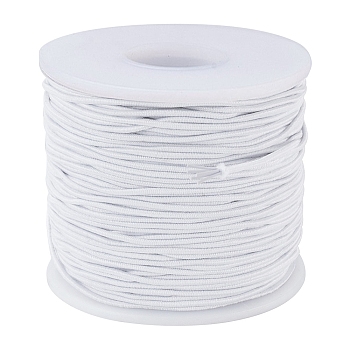 Core Spun Elastic Cord, White, 1.5mm, 70m/roll