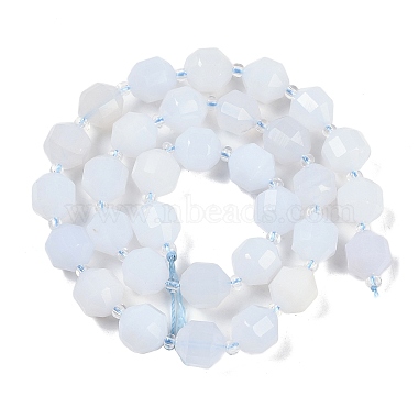 Natural Blue Chalcedony Beads Strands(G-O201B-134G)-4