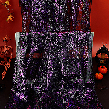 ハロウィーンテーマのポリエステルメッシュ生地(DIY-WH0661-37B)-4