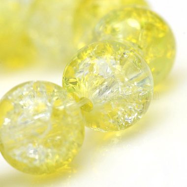 10mm Yellow Round Glass Beads