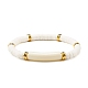 Curved Tube Acrylic Beads Stretch Bracelet for Teen Girl Women(BJEW-JB06944-01)-1