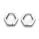 304 Stainless Steel Hexagon Huggie Hoop Earrings(STAS-J033-03A-P)-2