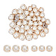 40Pcs 2 Style 1-Hole ABS Plastic Imitation Pearl Shank Buttons(BUTT-NB0001-56)-1