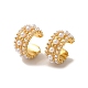 Rack Plating Brass with ABS Plastic Pearl Clip-on Earrings for Women(EJEW-G403-02G)-1