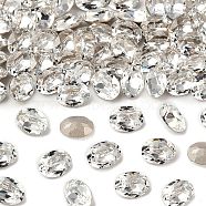 Preciosa&reg MAXIMA Crystal Fancy Stones, Czech Crystal, 435 12 601 Oval, Dura Foiling, 00030 Crystal, 8x6mm(X-PRC-FF8-00030)