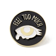 Creative Enamel Pin, Gold Plated Badge for Backpack Clothes, Eye Pattern, 28x1.6mm(JEWB-E016-10G-02)