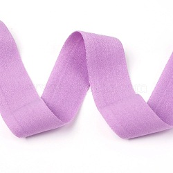 Nylon Ribbon, Double Face Matte, Webbing Garment Sewing Accessories, Lilac, 3/4 inch(20mm), about 50yards/roll(45.72m/roll)(NWIR-O010-02E)