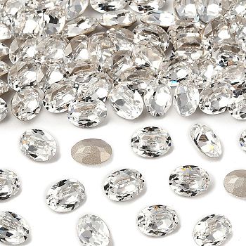 Preciosa&reg MAXIMA Crystal Fancy Stones, Czech Crystal, 435 12 601 Oval, Dura Foiling, 00030 Crystal, 8x6mm