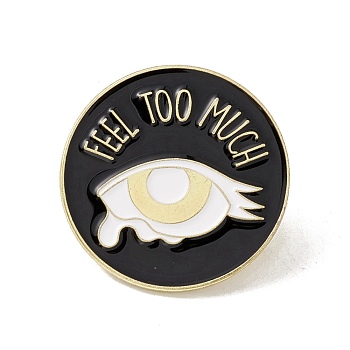 Creative Enamel Pin, Gold Plated Badge for Backpack Clothes, Eye Pattern, 28x1.6mm
