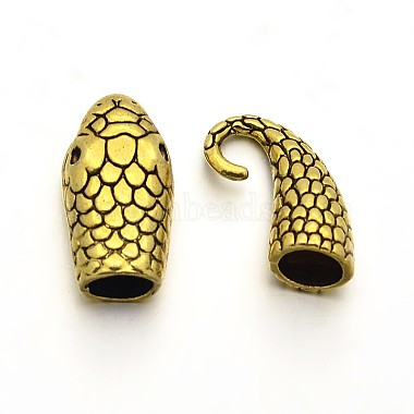 Tibetan Style Alloy Hook and Snake Head Clasps(TIBE-A19577-AG-RS)-2