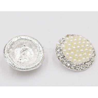 Acrylic Pearl & Rhinestone Shank Buttons(BUTT-WH0003-01)-2