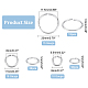 pandahall elite 138piezas 3 estilos de anillas abiertas de aluminio(FIND-PH0007-15)-4