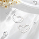 2個 925 個のスターリングシルバースプリングゲートリング(STER-BBC0008-97)-4
