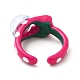 Acrylic Double Dragon Eye Open Cuff Ring(RJEW-H111-04)-3