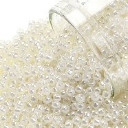TOHO Round Seed Beads, Japanese Seed Beads, (663) Cream Opal Luster, 11/0, 2.2mm, Hole: 0.8mm, about 1103pcs/10g(X-SEED-TR11-0663)
