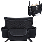 Universal Imitation Leather Car Storage Pocket, Handbag Holder Between Seats, Multi-Pocket Automotive Seat Organizer with Nylon Strap, Black, 400x250x30mm(ABAG-WH0040-07B)