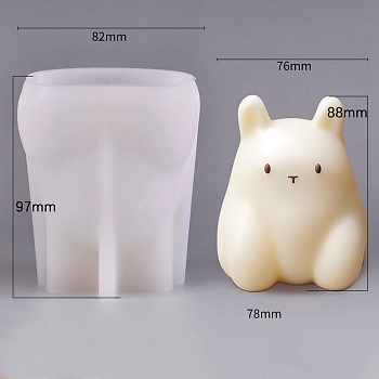 Jelly DIY Food Grade Silicone Mold, Resin Casting Molds, for UV Resin, Epoxy Resin Craft Making, Rabbit, 83x84x95mm, Inner Diameter: 76x77x88mm