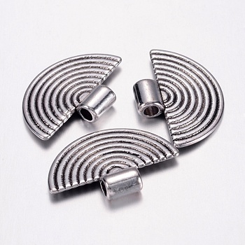 Tibetan Style Alloy Pendants, Lead Free, Cadmium Free and Nickel Free, Antique Silver, 25mm wide, 17.5mm long, hole: 3mm