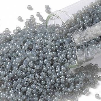 TOHO Round Seed Beads, Japanese Seed Beads, (1150) Translucent Grey, 11/0, 2.2mm, Hole: 0.8mm, about 5555pcs/50g