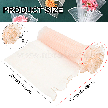 Wrinkled Wavy Gauze Yarn Flower Bouquets Wrapping Packaging(DIY-WH0039-430B)-2