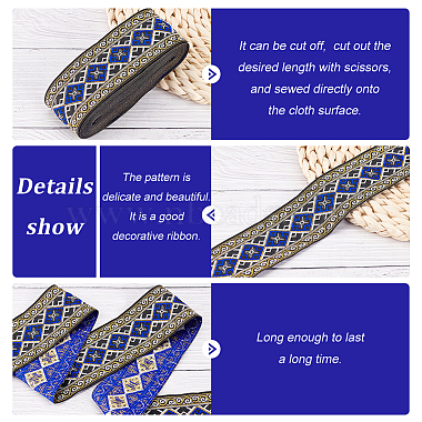 Ethnic Style Embroidery Polyester Ribbons(OCOR-WH0060-56B)-4