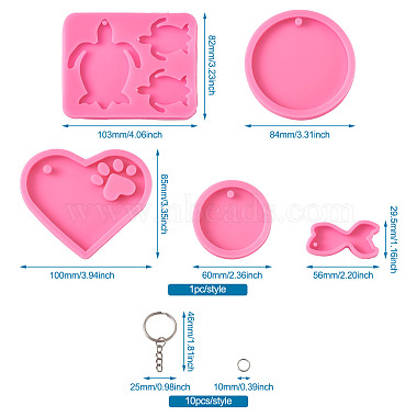 kits de moules en silicone porte-clés diy(DIY-TA0008-64)-7