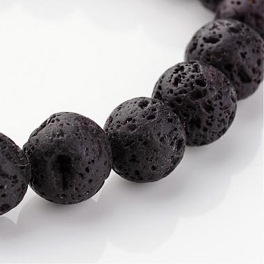 Natural Lava Rock Beads Stretch Bracelets(BJEW-JB02411)-2
