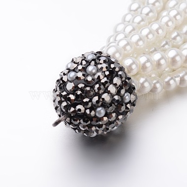 Pompon verre de perle gros pendentifs(RB-K026-04)-2