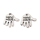 Tibetan Style Alloy Hand Carved Word Hand Made Charms(TIBEP-O009-31)-1