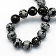 Natural Snowflake Obsidian Round Beads Strands(G-S172-6mm)-2