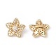 Rack Plating Brass Pave Clear Cubic Zirconia Connector Charms(ZIRC-C040-17G)-1