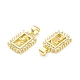 Rack Plating Brass Micro Pave Clear Cubic Zirconia Pendants(KK-C011-40G)-2