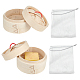Round Bamboo Steamer Self-Draining Soap Box(AJEW-GA0005-86)-1