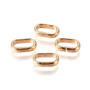 201 Stainless Steel Quick Link Connectors, Linking Rings, Closed but Unsoldered, Oval, Golden, 9x5.5x2mm, Inner Diameter: 7x3.5mm(STAS-L238-047B-G)