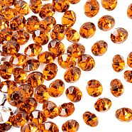 Imitation Taiwan Acrylic Rhinestone Pointed Back Cabochons, Faceted, Diamond, Saddle Brown, 5x4mm(GACR-A003-5mm-43)