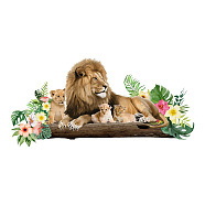 PVC Wall Stickers, Wall Decoration, Lion Pattern, 1180x300mm(DIY-WH0228-661)