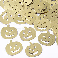 Halloween Ornament Accessories, PVC Plastic Paillette/Sequins Beads, Pumpkin Jack-O'-Lantern Jack-o-Lantern, Pale Goldenrod, 17x18x0.2mm, about 6000pcs/500g(PVC-R022-005A)