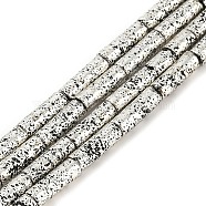 Electroplated Synthetic Non-Magnetic Hematite Beads Strands, Column, Antique Silver Plated, 13x4.5mm, Hole: 1.2mm, about 31pcs/strand, 16.54''(42cm)(G-U003-17C)