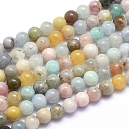 Natural Mixed Stone Beads Strands, Round, 6mm, Hole: 1mm, about 66pcs/strand, 15.5 inch(39.5cm)(G-K224-05-6mm)