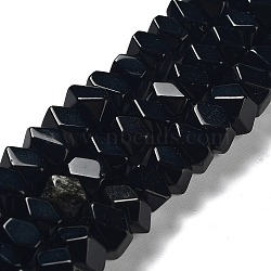 Natural Obsidian Beads Strands, Nuggets, Faceted, 6~8x10.5~14x8~9.5mm, Hole: 1.2mm, about 57~61pcs/strand, 15.16''~15.39''(38.5~39.1cm)(G-D091-A16)