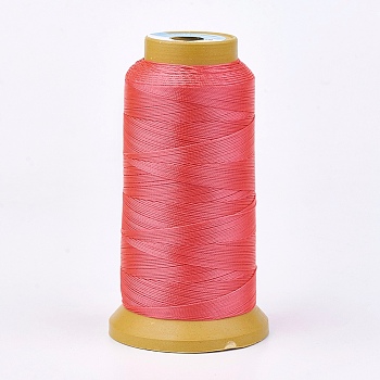 Polyester Thread, for Custom Woven Jewelry Making, Tomato, 0.7mm, about 310m/roll